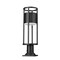 Z-Lite Luca Outdoor Pier Mounted Fixture, 1-Light, 7.25 In.W x 23.75 In.H, Black/Etched 517PHM-533PM-BK-LED - alternate 7